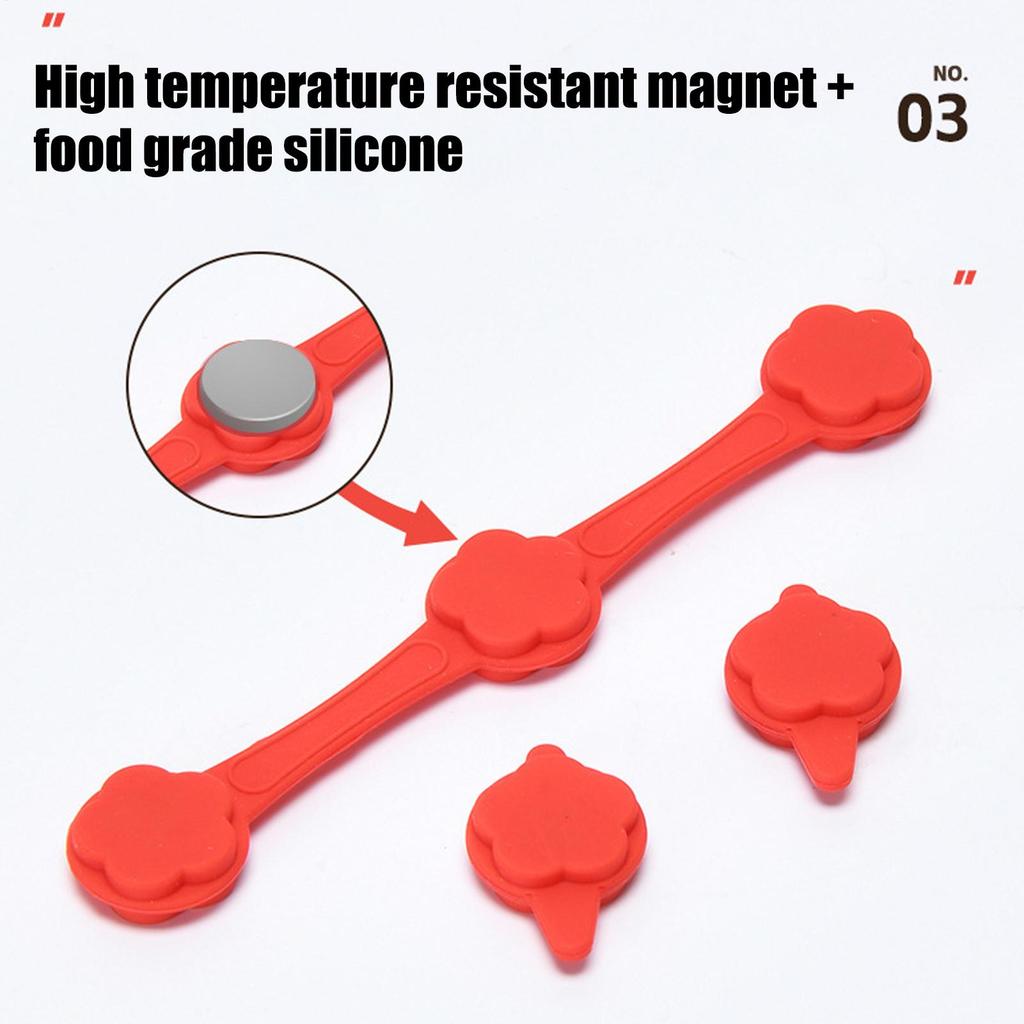 Papír na pečení do horkovzdušné fritézy Silikonové magnety 4 ks Tepelně odolné Magnety na horkovzdušné fritézy Kuchyňské doplňky Pro pečicí papír