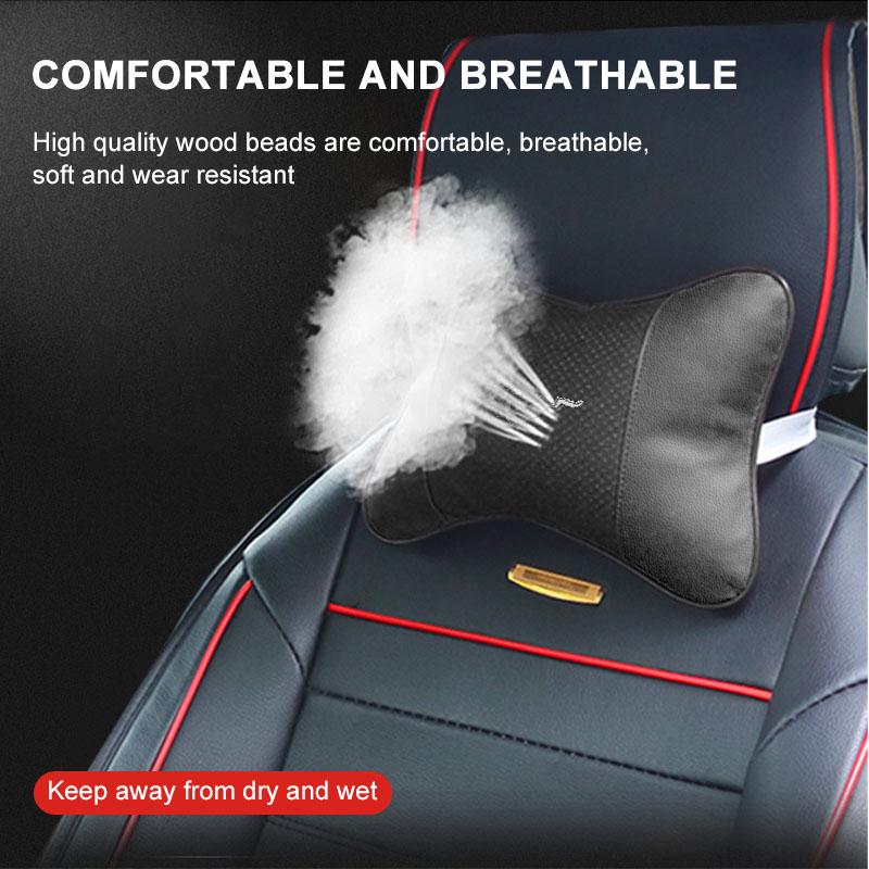 1/2Pcs Car Seat Headrest Auto Logo Neck Pillow Car Accessories For Ford Mustang F10 Zapatillas Miniatura Gt Shelby 2005 2015 Mujer 2012 Kuga