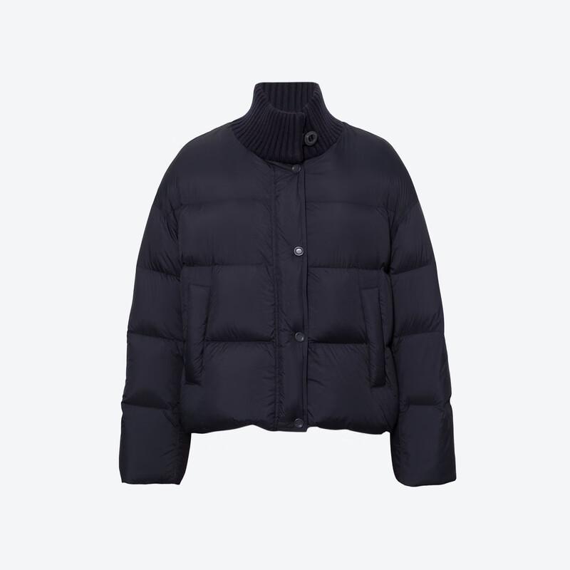 SEIFINI Women's Knitted High-Neck Puffer Down Jacket