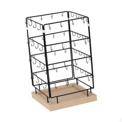 Supporto girevole per orecchini Espositore Stand Organizer per gioielli Collane decorative Elegante