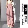 Overalls Women's Summer Beige Casual Pants Big Pockets Loose Quick-Drying Parachute Sweatpants