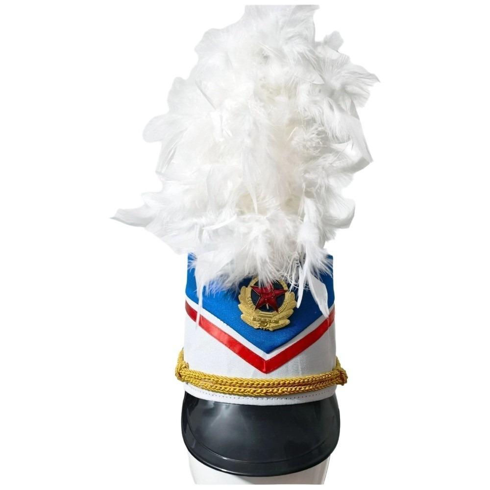 Striped Drum Band Hat Kids Guard Parade Cap Stylish Drummer Hat Halloween Theme