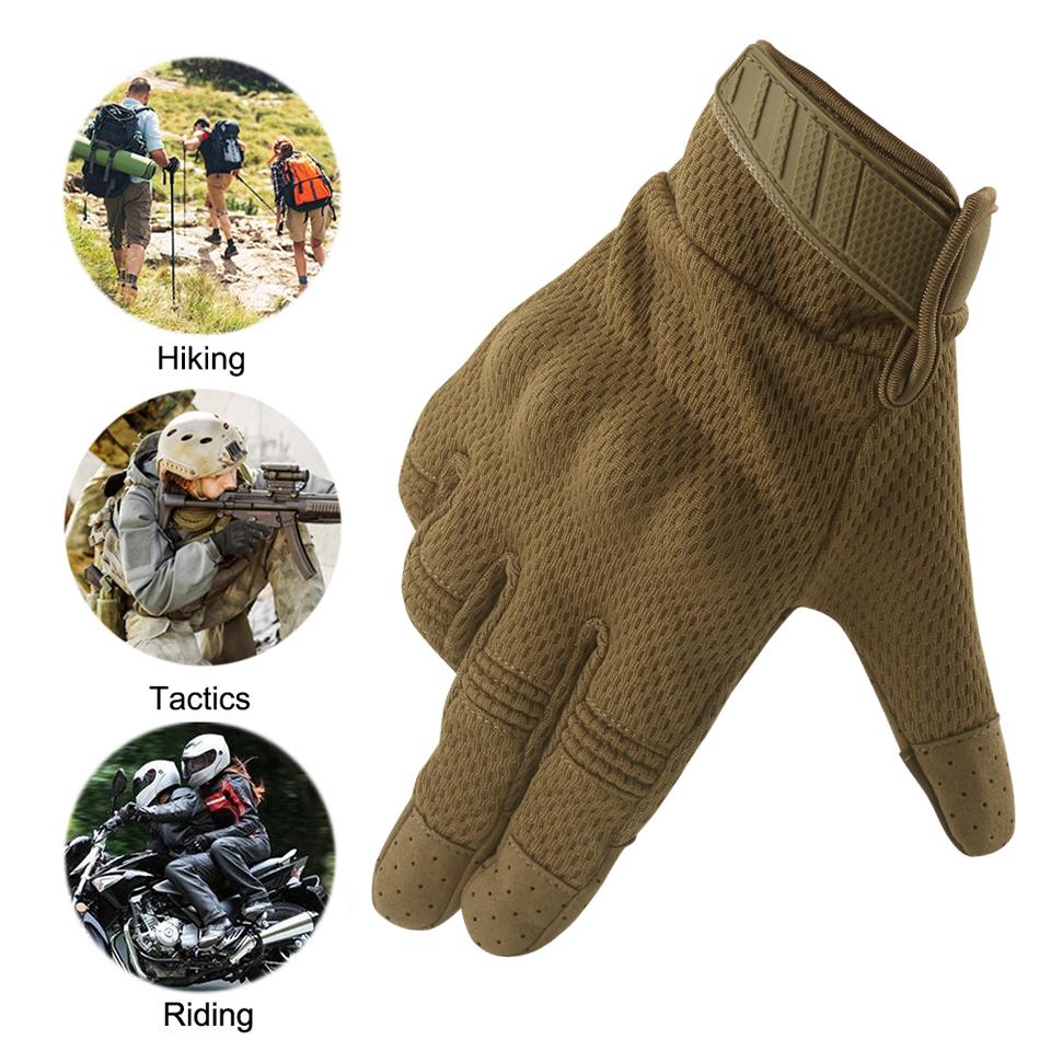 Breathable Full Finger Touch Screen Motorcycle Gloves Summer Tactical Military Gloves Racing Riding Cycling Motocross