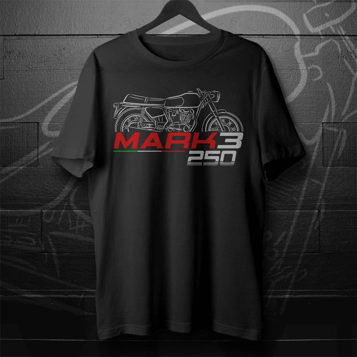 Black men s and women s T-shirt Ducati 250 & 350 Mark 3 - Motorcycle XS