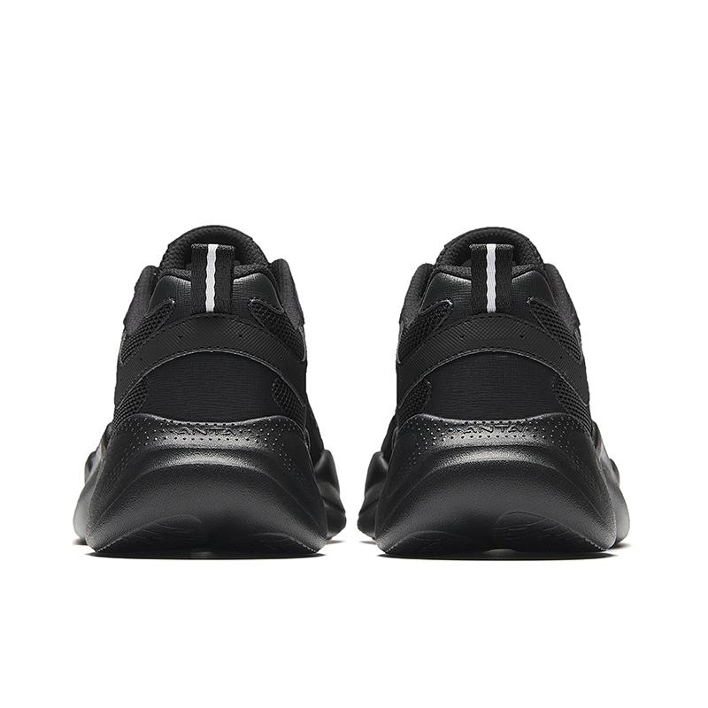 New Anta Slip Resistant And Breathable Coverage Low Top Casual Shoes Men's Basic Black 912528802Q-4