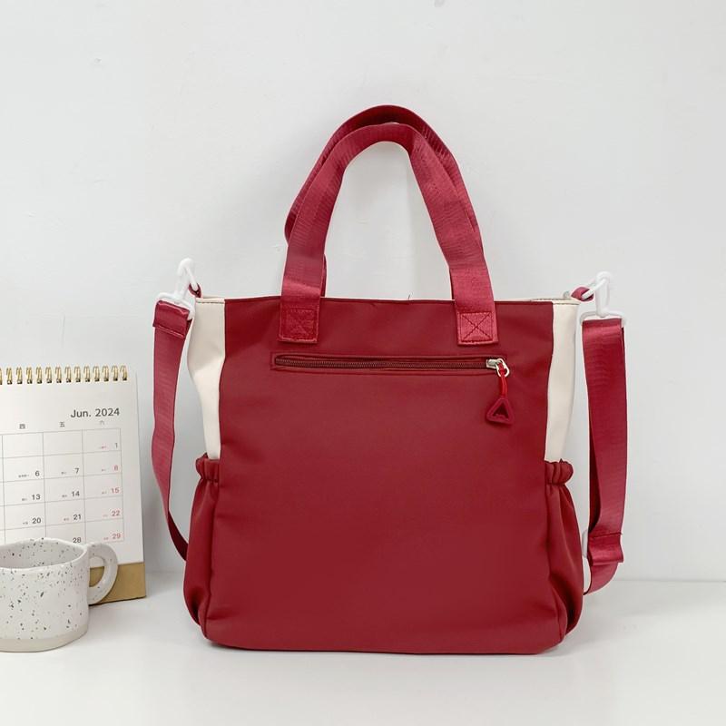 Color Block Crossbody Bag Women's Shoulder Bag Middle School Student Book Bag Girls Handbag