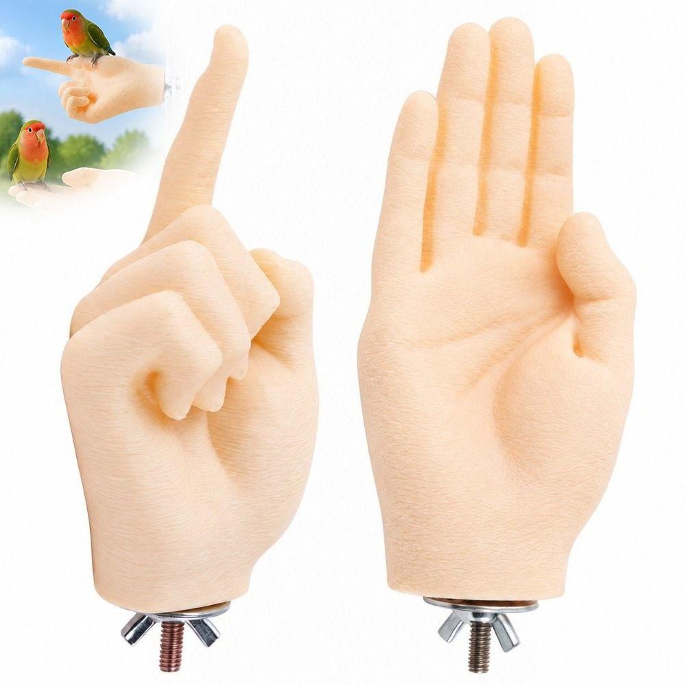 Washable Parrot Bird Perch Stand Adult Hand Proportions Parrot Fake Hand Perch  Interactive Play