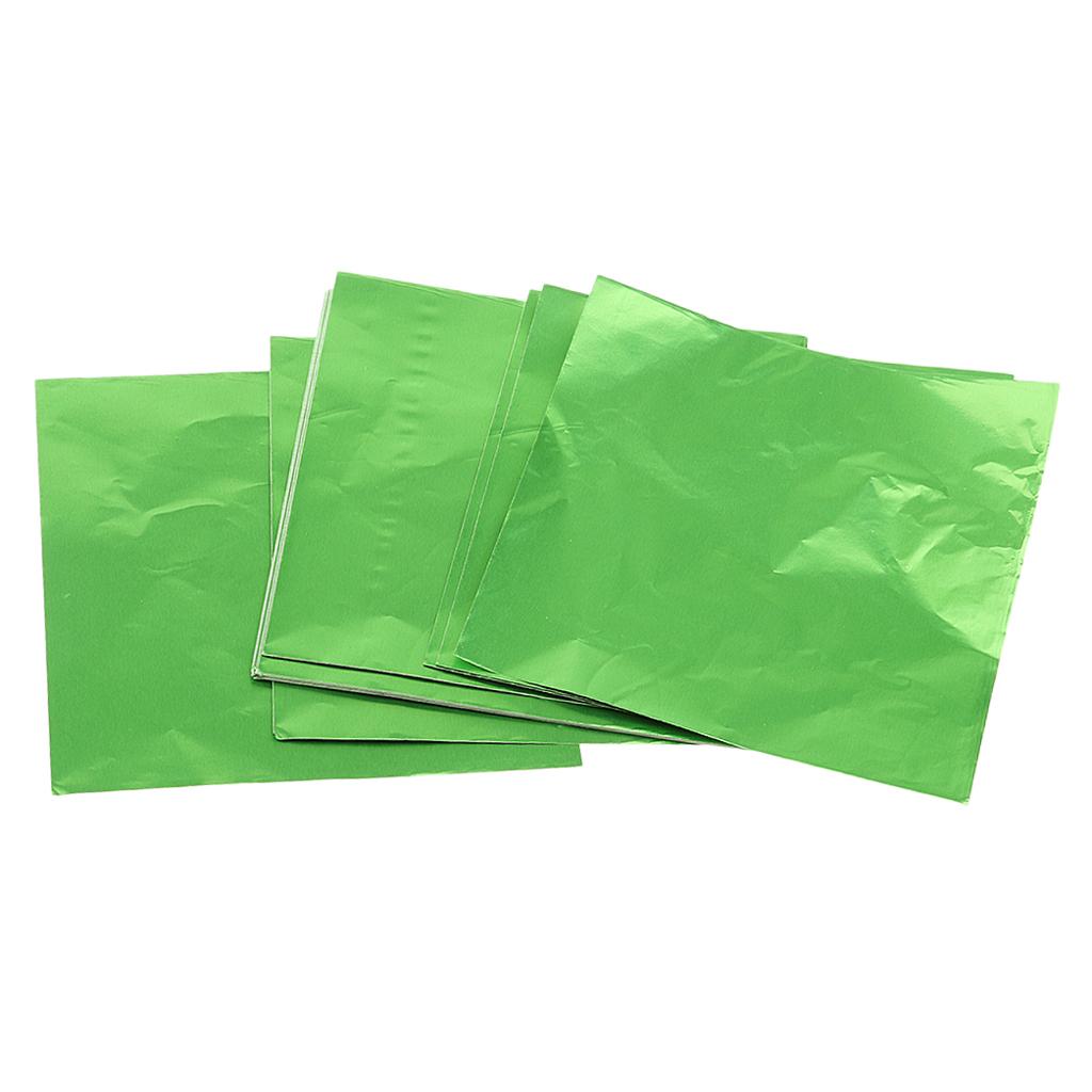 100 ks obalů na čokoládové bonbóny Zlaté hliníkové Mylarové balicí papíry