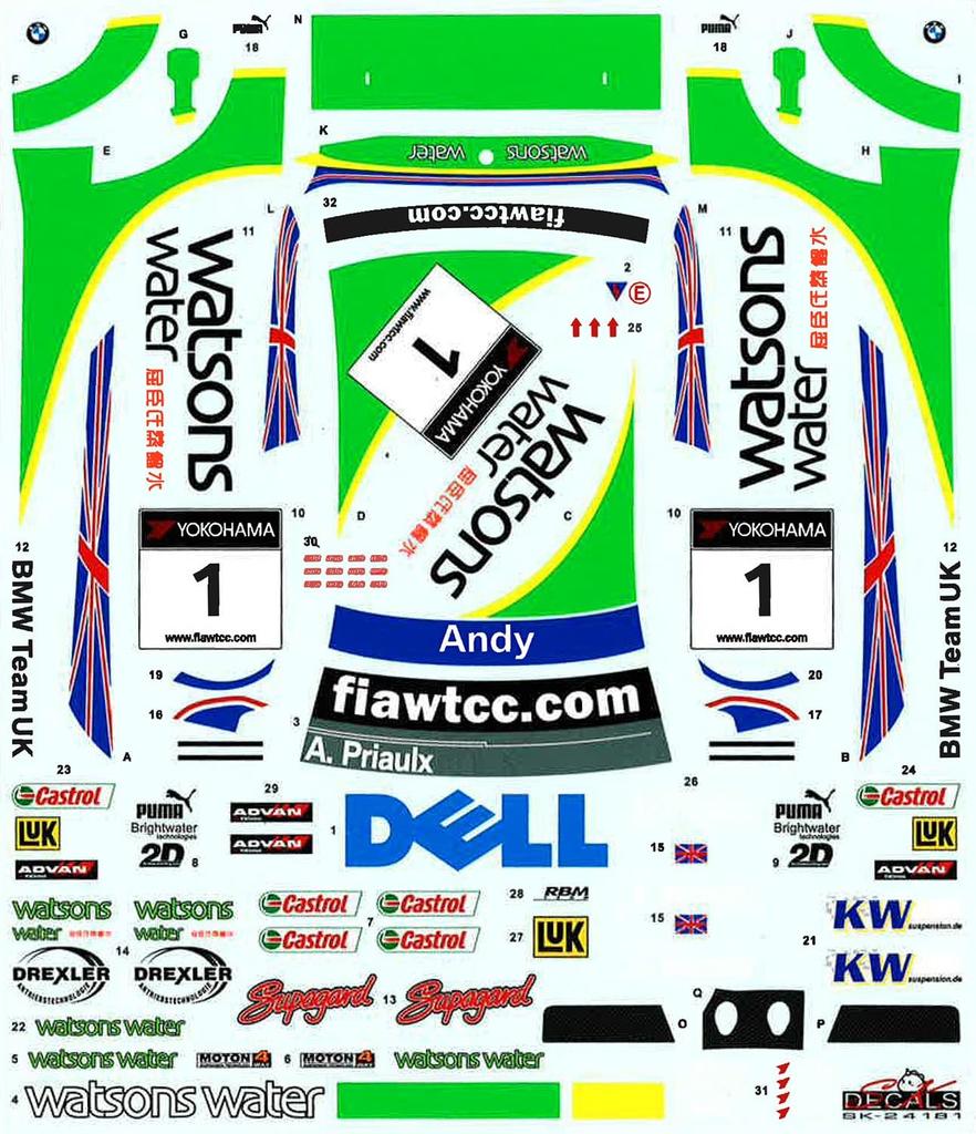 BMW 320si E90 2008 WTCC Browns Hatch Winner 2006 WTCC Macau Guia Race Decal Included Plastic Model PN24037SK2 Platz/NuNu 1/24 #1 (Car)