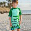 Boys' One-Piece Swimwear Set - Small, Medium, and Large - 2025 New Sunscreen Hot Spring Swimsuit