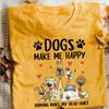 Hundeliebhaber - Hunde machen mich glücklich Menschen machen mir Kopfschmerzen - Lustiges Hundeliebhaber T-Shirt - Lustiger Hund - Schnauzer Liebhaber - Muttertag