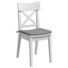 Seat Cushions 4 Pcs Light Grey 40 X 40 X 3 Cm Fabric