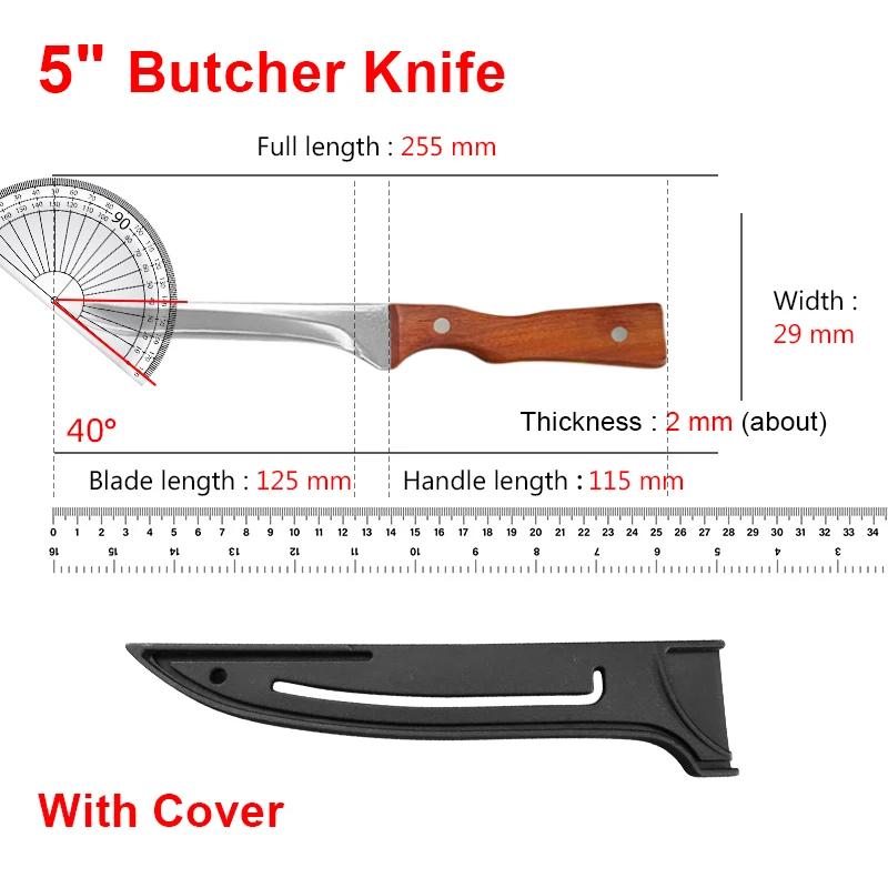 

Дамасский нож для разделки мяса, нож для нарезки рыбы, топор для мяса, кухонные ножи для барбекю, кованая вручную деревянная ручка, поварской нож
