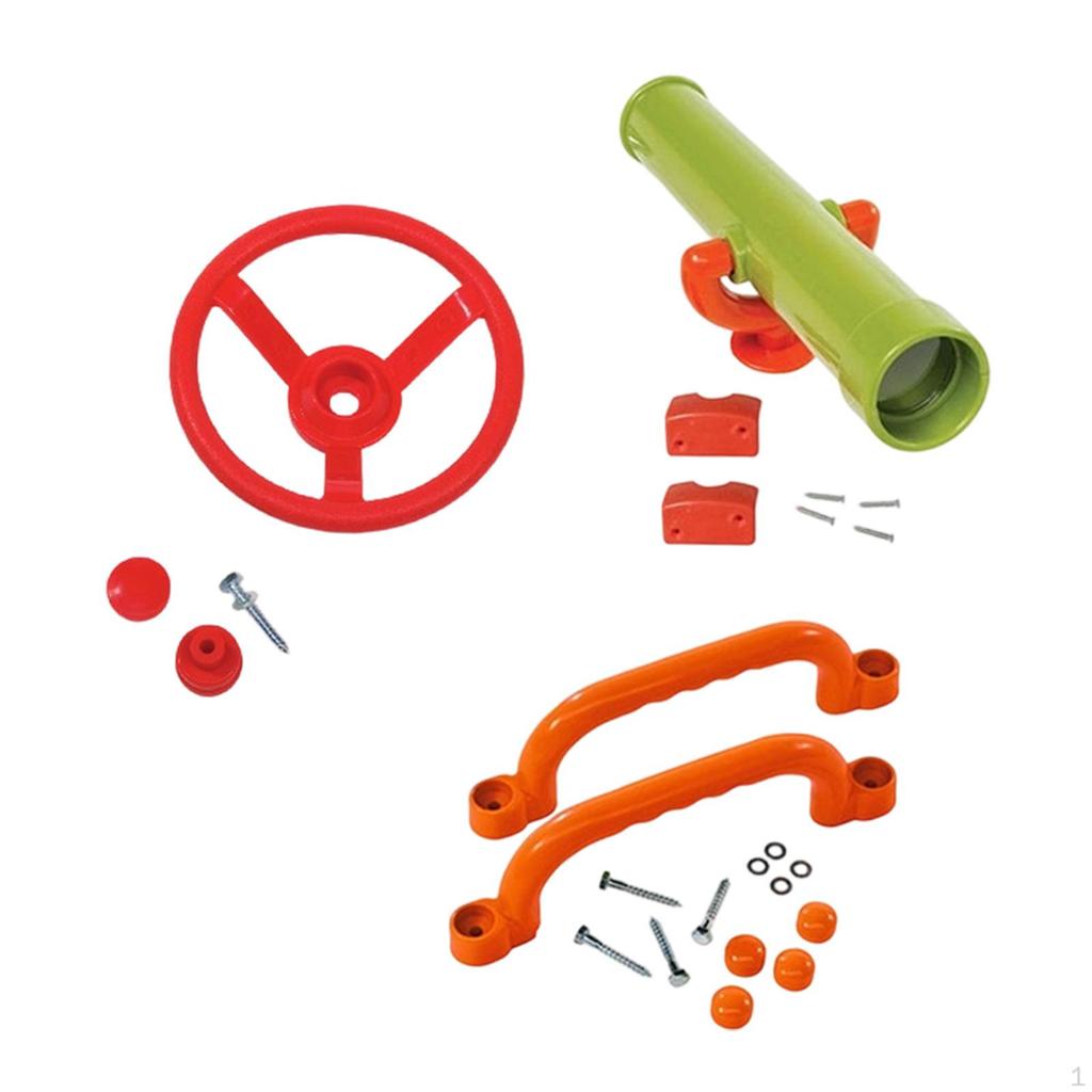 Kids Playground Accessories Set,Outdoor Playset Gifts for with Telescope Games Toy