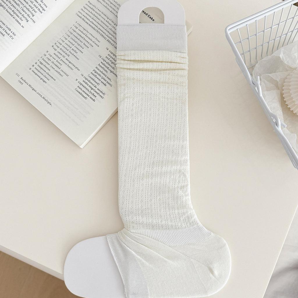 Ballet Style Vertical Pattern Calf Socks For Women, Light And Cold In Summer, Stepping On Feet, Piling Socks, Mesh Breathable Half-Sole Leg Covers