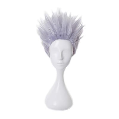 KOOBURS Gojo Satoru Cosplay Wig, Heat-Resistant Fiber, Comfortable To Wear, Costume Wig, Wig with Net, Halloween