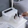 Organizador de maquiagem para cosméticos Caixa de armazenamento de cosméticos de grande capacidade Mesa Jóias Esmalte Maquiagem Plástico Fosco Grade Caixa
