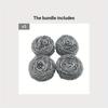 4Pcs/set Stainless Steel Cleaning Sponge for Scrubbing Pots and Pans.