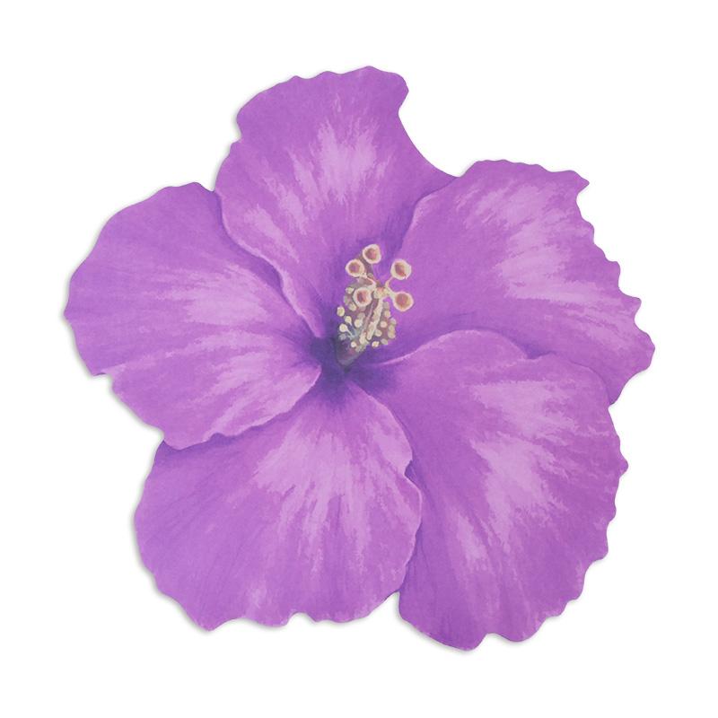 8Pcs Hawaiian Hibiscus Flower Shape Paper Placemat Summer Wedding Birthday Party Dining Table Decor Supplies Disposable Tablemat