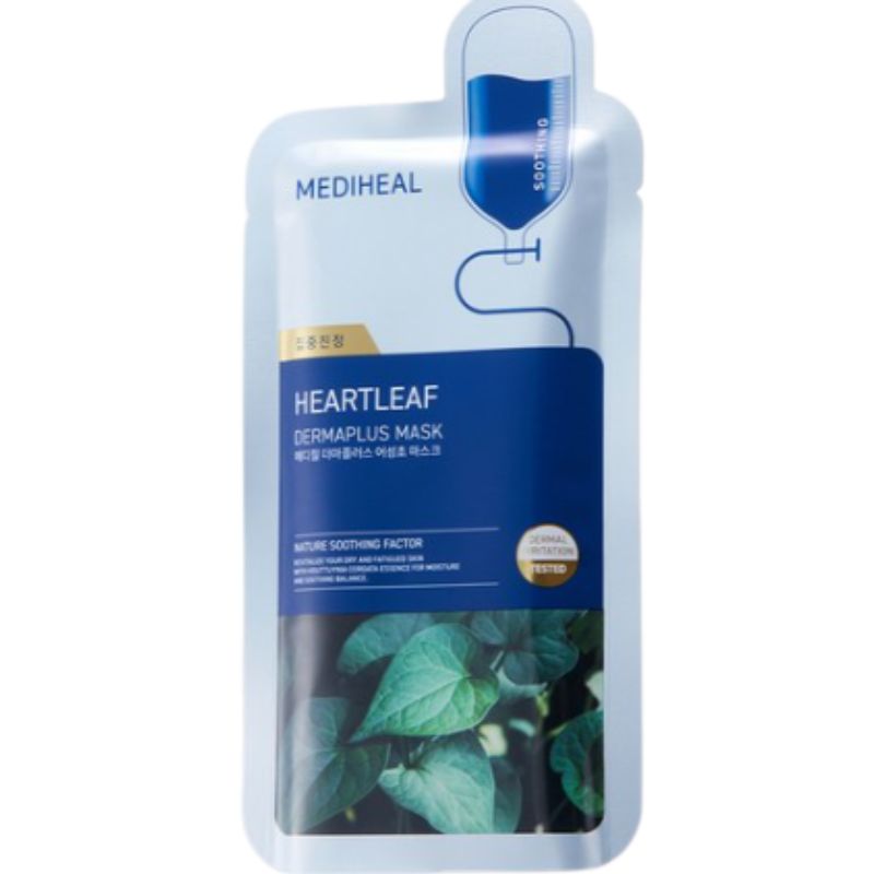 MEDIHEAL Derma Plus Heartleaf Mask Soothing & Calming Care 22ml x20 1