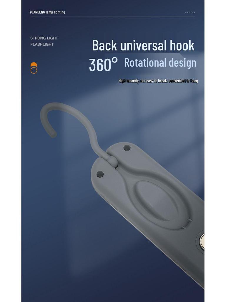 Dual Magnetic LED Work Light: Portable, Multifunctional, Rechargeable for Car Maintenance