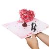 Valentines Card Romantic Theme Anniversary Card Pop-Up Mechanism 3D Heart Tree Couple Card Heart Tree Design Greeting Cards