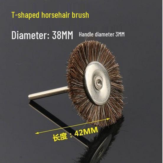 3mm T-Handle Electric Steel Wire Brush for Rust Removal - Copper & Nylon Brush Wheel for Metal Cleaning