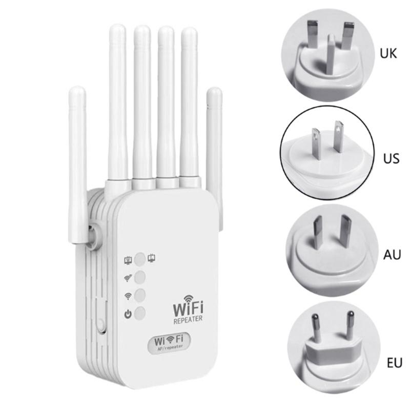 WiFi Extender with 6 Antennas WiFi Repeaters Amplifer 2.4GHz Networks Amplifier WiFi Booster WiFi Signal Booster
