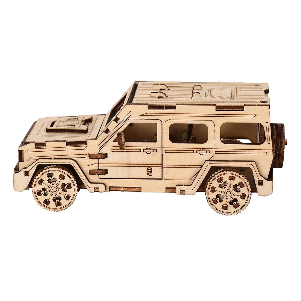 SUV 3D Car Wooden Puzzle, Scale Model,DIY Model Kit, Handcraft Gift,Home Decoration,Mechanical Model Kit, Building Toy