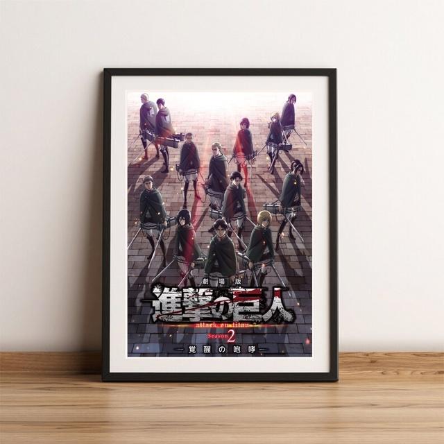 Plagát Attack Titan Japonský anime olejomaľba Komiksové umenie tlačený obrázok s vysokým rozlíšením
