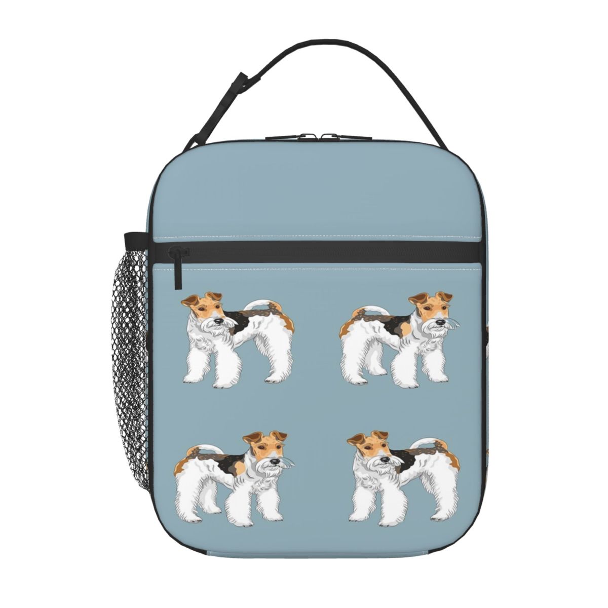 Retro Wire Haired Fox Terrier Design Insulated Lunch Bag for Women Kids Leakproof Food Boxes Thermal Lunch Box Tote One Size