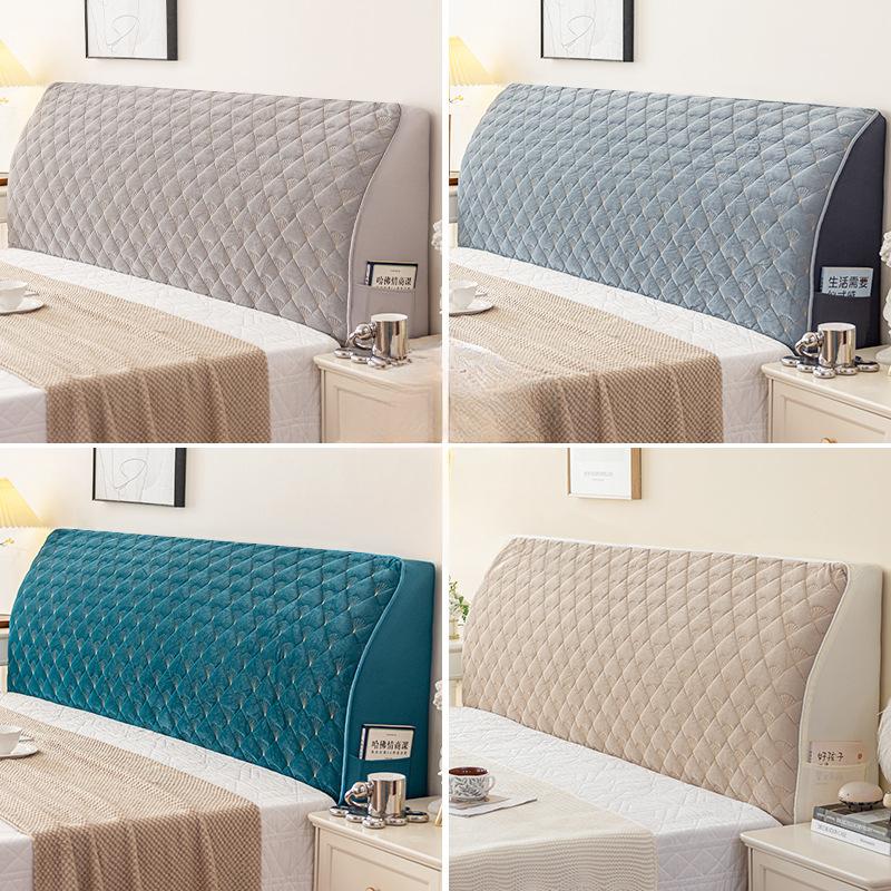 Thicken Bedhead Cover Nordic Soft Headboard Covers Solid Color Washable Bed Head Slipcover Bedroom Backrest Dust Protector Cover