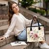 Vintage Floral Women Daily Use Tote Bag Fashion Casual Lightweight Handbag for Shopping Commute Travel