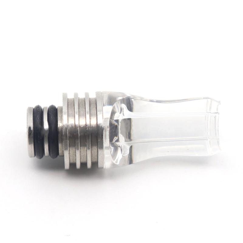 510 Pipette Dripper Straw Tip Plastic + Stainless Steel Flat Taste Straw Joint Accessories