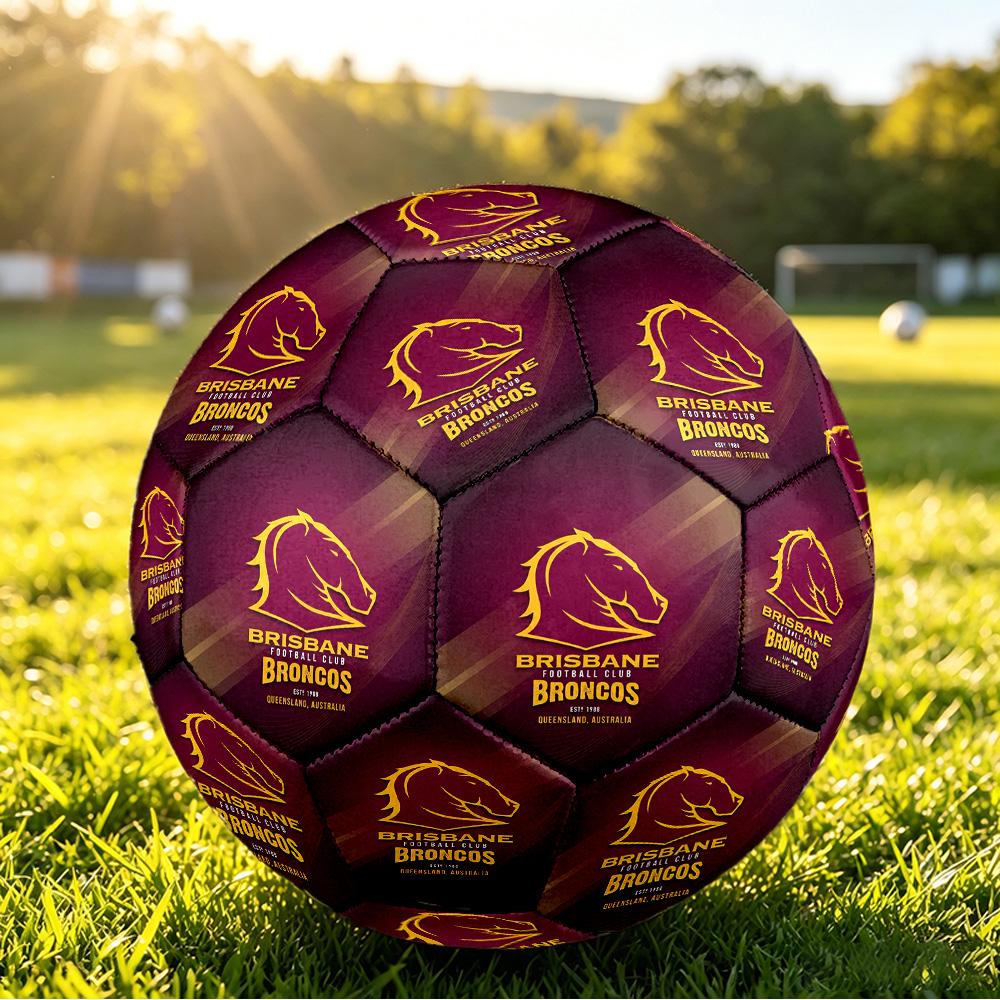 Brisbane Broncos Size 5 Sports Training Ball Shock Absorbing Durable Ball For Match Daily Practice Outdoor Activities