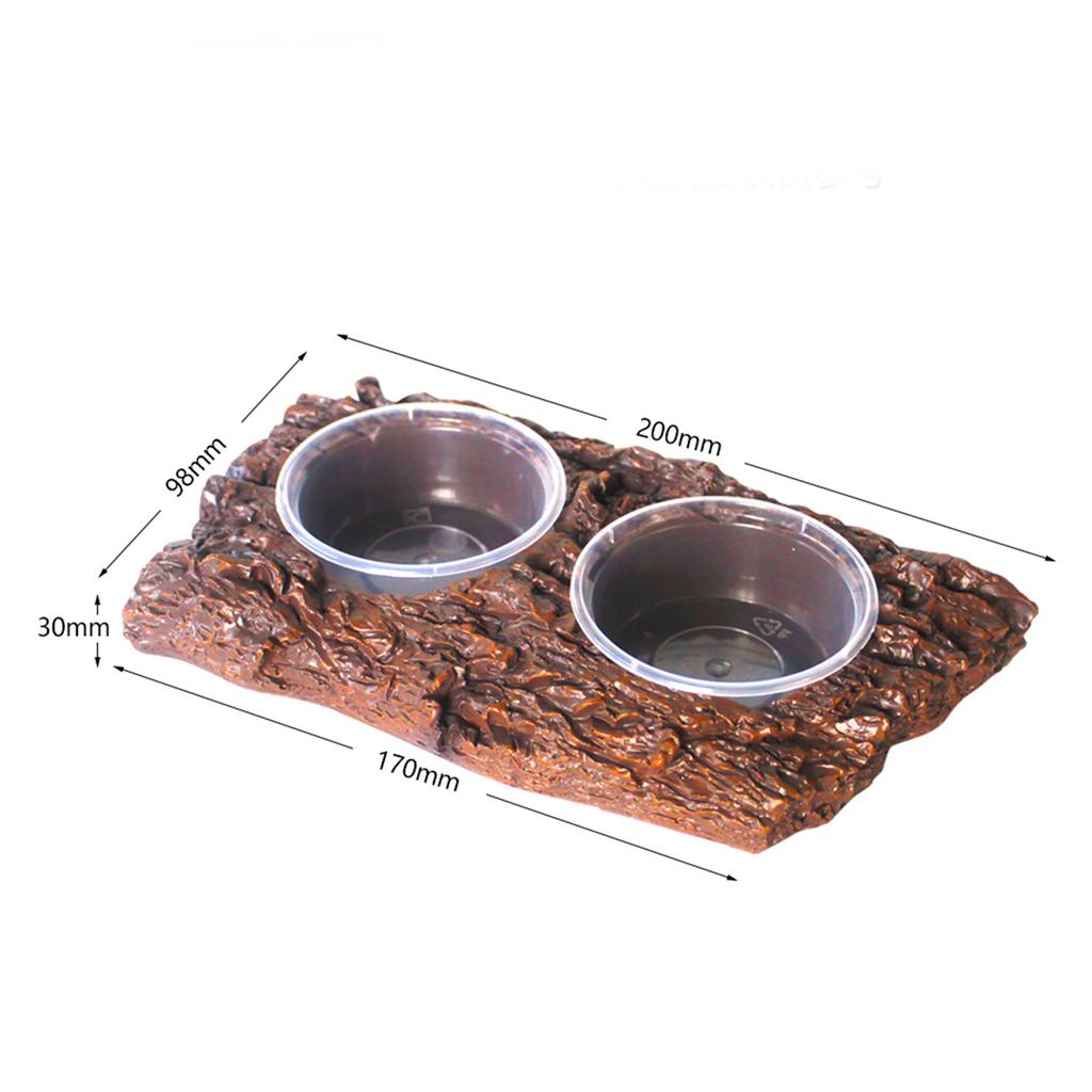 Feeder Dish Frogs Lizards Amphibians Feeding Reptile Food Water Bowl for Chameleon Spiders Turtle Leopard Gecko Bearded Dragons