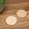 50 Piezas Rodajas Redondas de Madera en Blanco Haya Chip Sin Agujero DIY Hecho a Mano Accesorios de Decoración