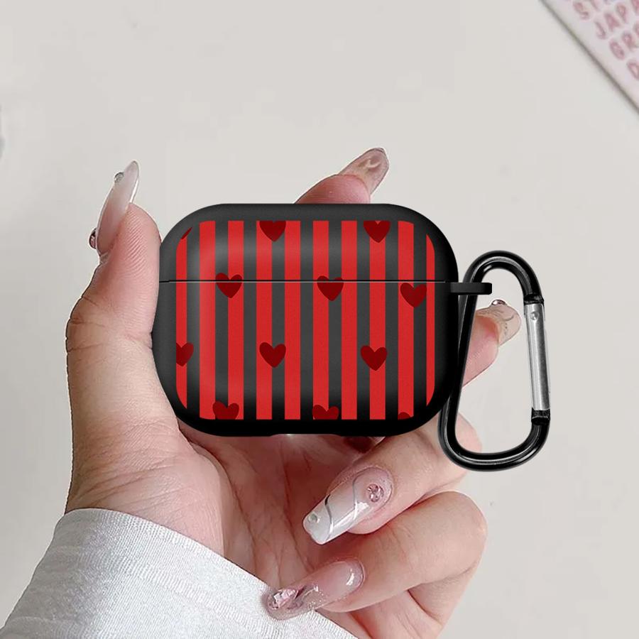 Чехол-сердечко в полоску для наушников Airpods Pro2 2 Pro Pro3 3 4 1 Airpods 2