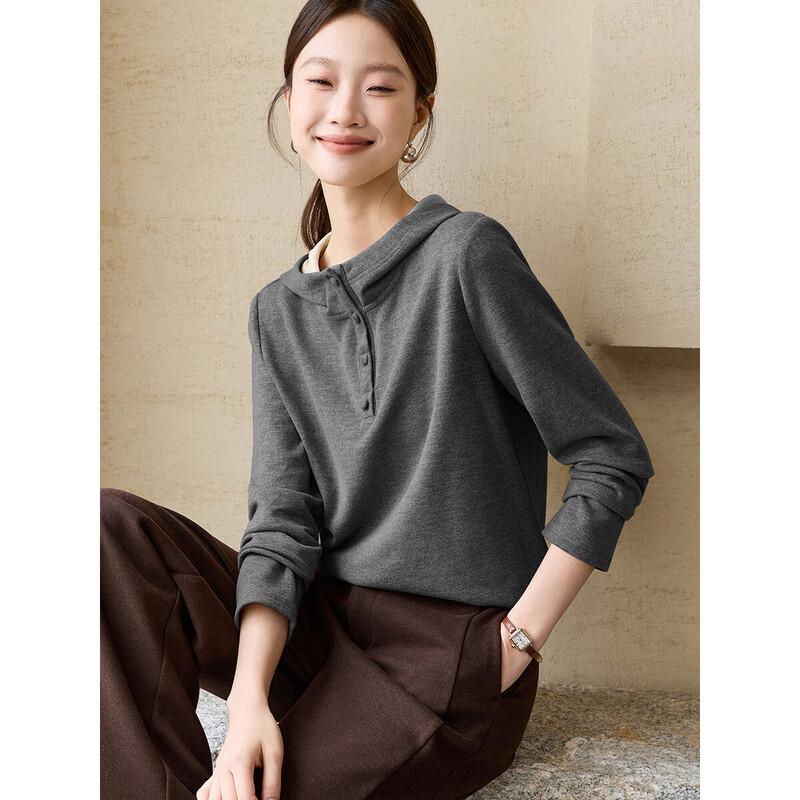 

Mohan Yimei Теплый пуловер с капюшоном из смеси шерсти и шелка L