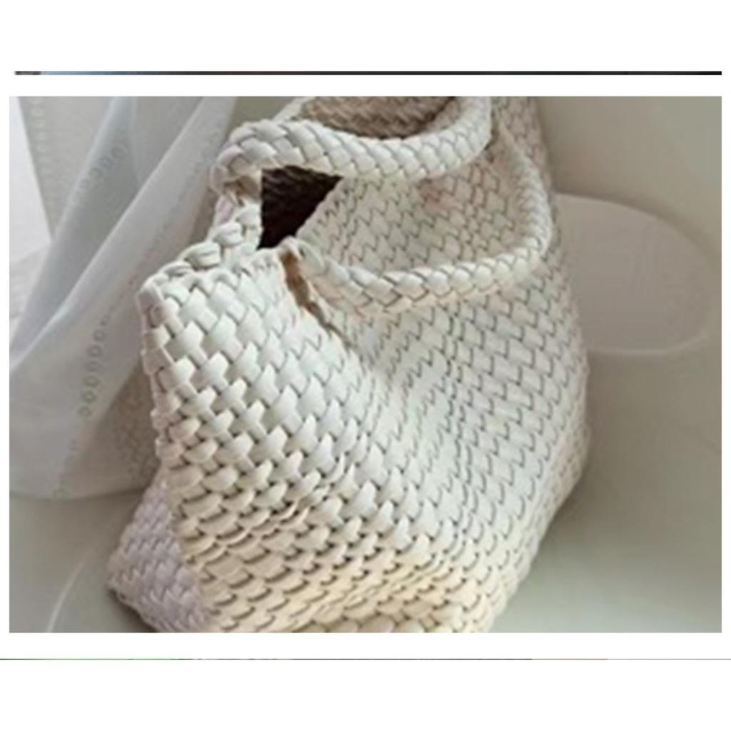 New Internet Celebrity Bag Hand-woven Tote Mother Bag Business Commuter PU Large Capacity Handbag