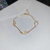 Super flash zircon geometric square buckle bracelet fashionable simple and versatile temperament bracelet light luxury high-end jewelry women