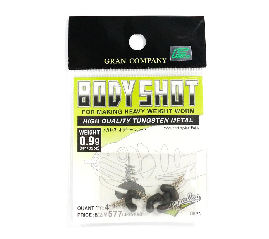 Sale Varivas Body Shot Soft Plastic Tungsten Weights 0.9 Grams (5323)