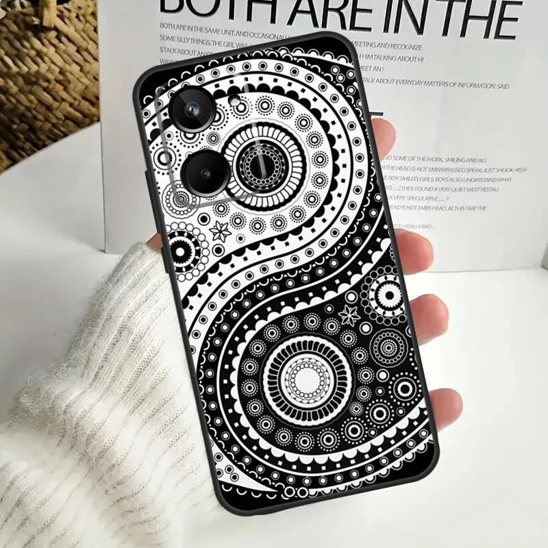 Black Bandana Paisley For Realme 15 10 11 12 13 14 Pro Plus C65 C67 C63 C61 C55 C51 C53 C35 C75 GT6 GT7 Pro Case