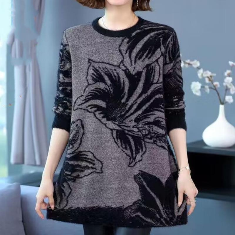 Høst Vinter Mellomlang Vanntett Minkplagg Damegenser Fortykket Lat Stil Strikket Undergenser Ny