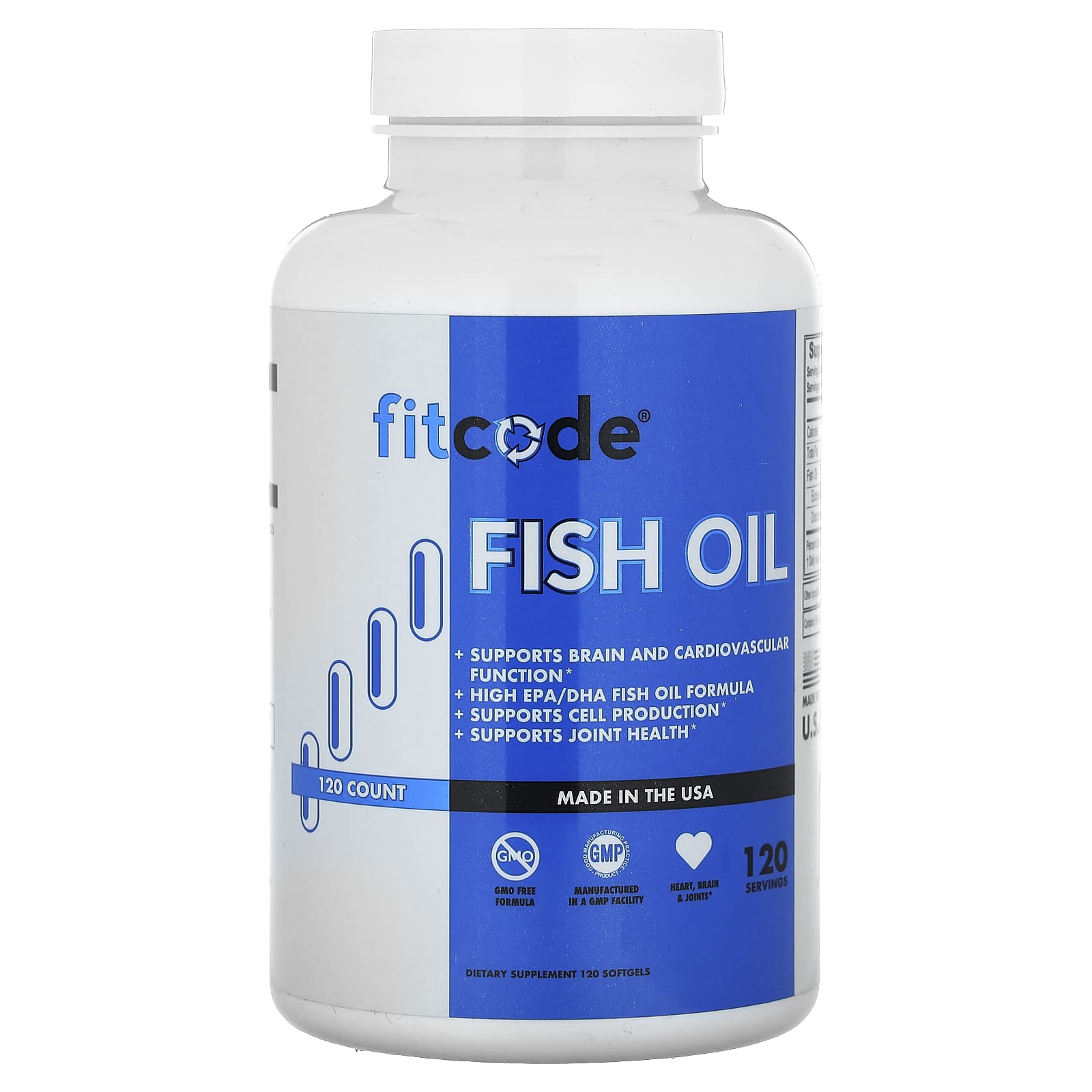 

Fish Oil, 120 Softgels (1,000Mg per Softgel)