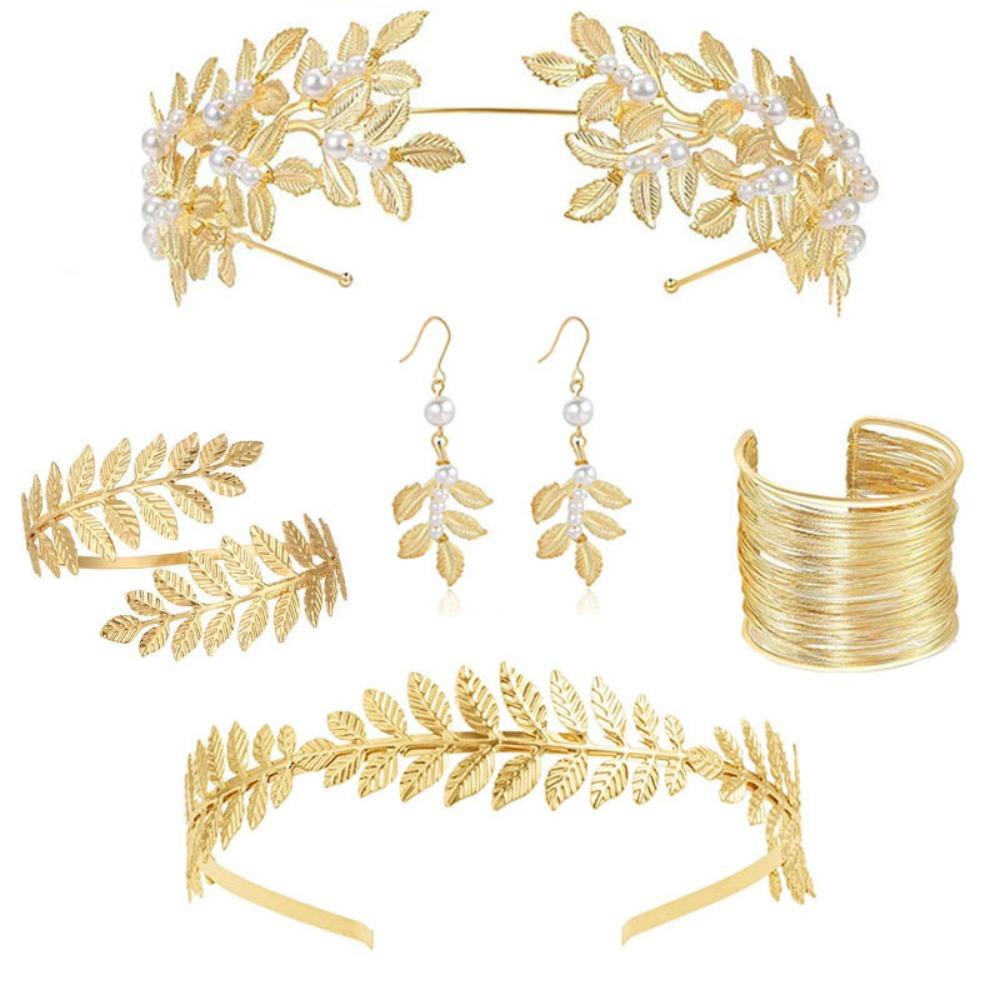 

Золотой женский свадебный набор украшений Свадебные серьги Набор украшений со стразами Аксессуары для волос Style 2