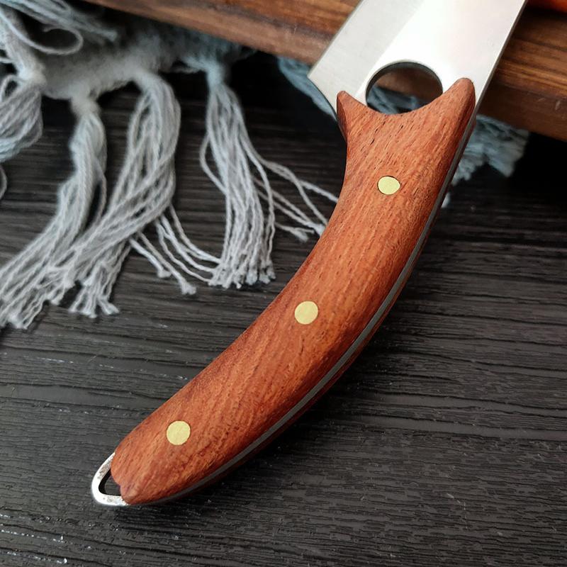 Kitchen Mini Meat Cleaver Pocket Boning Knife Chef Utility Knife Barbecue Cutting Fishing Knife Paring Cutter Tools with Sheath
