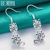 925 Sterling Silver Cat  Zircon Drop Earring for Women Wedding Engagement Party Fashion Charm Jewelry