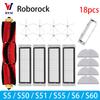 עבור אביזרים לשואב אבק Roborock S5 S50 S51 S55 S6 S60 S6 Pure: מסנן HEPA, מטלית מיקרופייבר, מברשת צדית, מברשת ראשית, חלקי חילוף