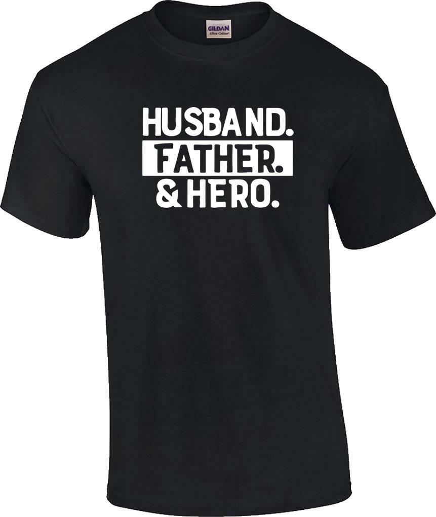 Husband Father Hero Father s Day Dad T-Shirt L